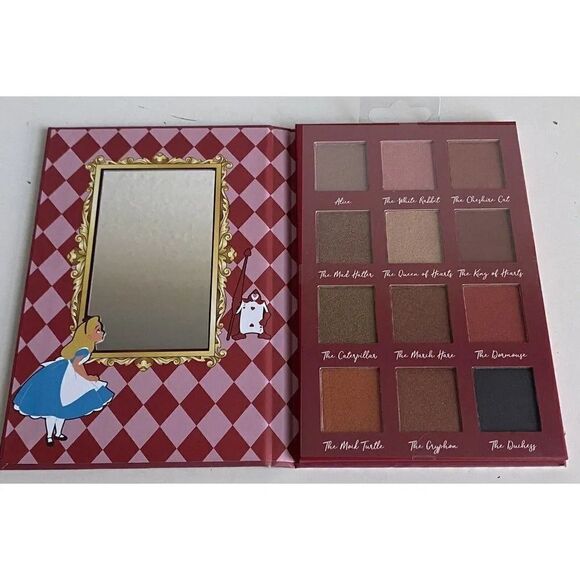 Set Of 12 Shades DISNEY ALICE In WONDERLAND EYESHADOW PALETTE W/ Mirror NEW - Picture 2 of 16